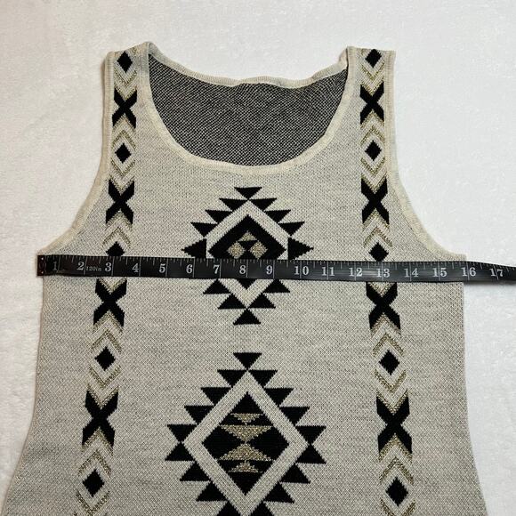 Women's Sleeveless Scoop Neck Aztec Southwestern Knit Dress Size Small Festival - Picture 5 of 6